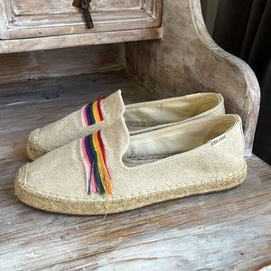 🌈 Soludos Rainbow Smoking Slipper Espadrilles size 9